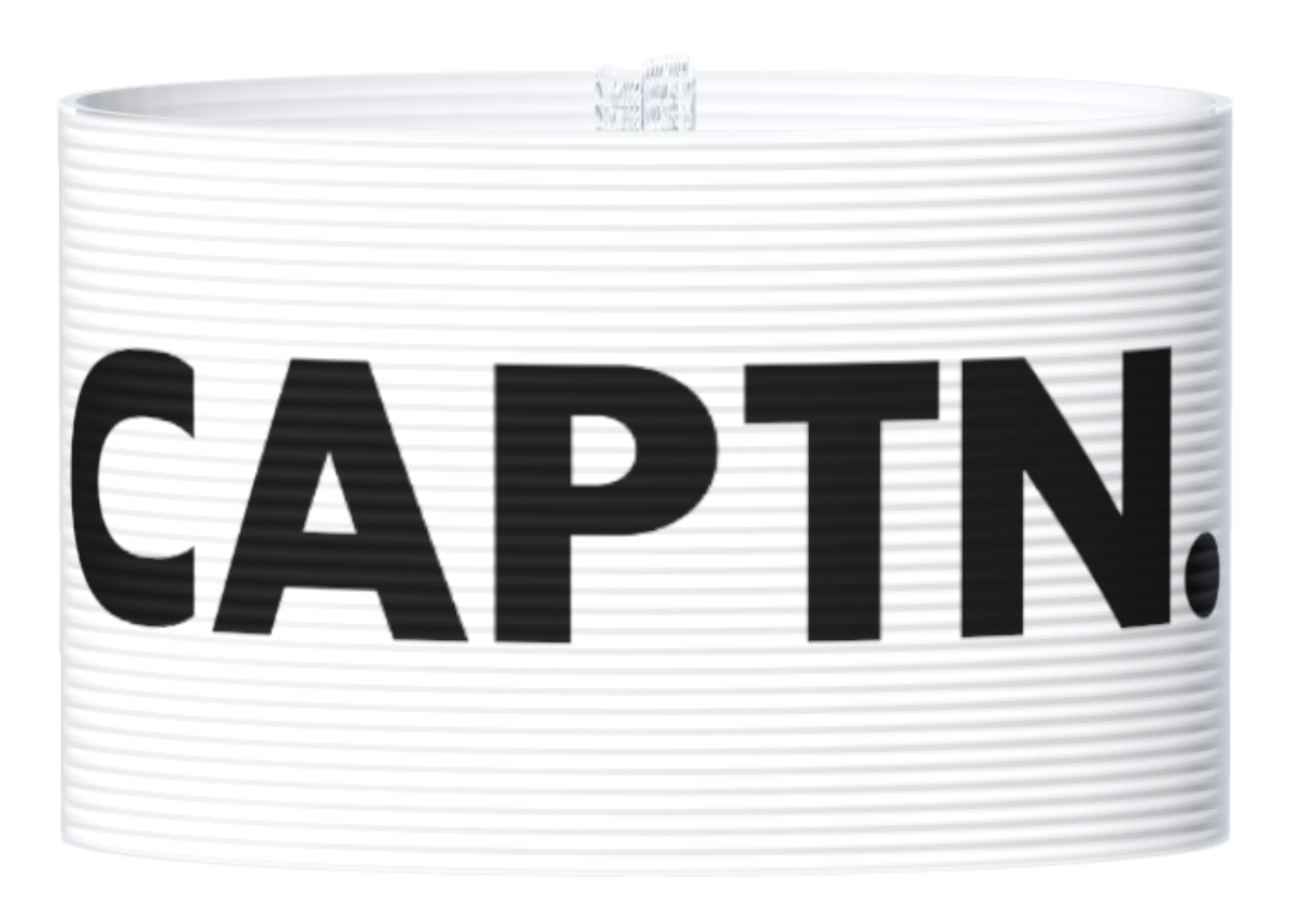 Kapteeninnauha CAPTN. valkoinen