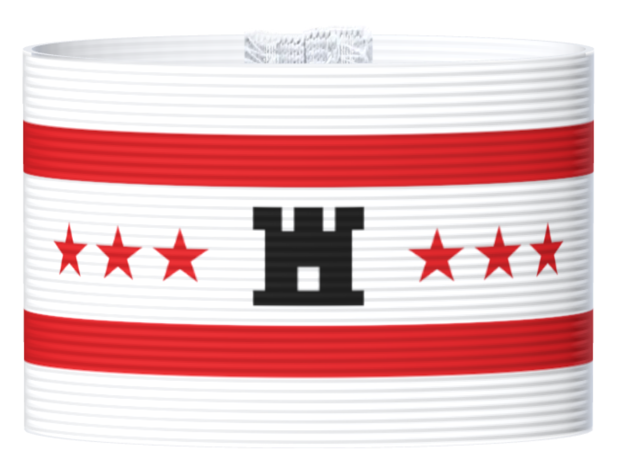 Captain's armband designed by a customer