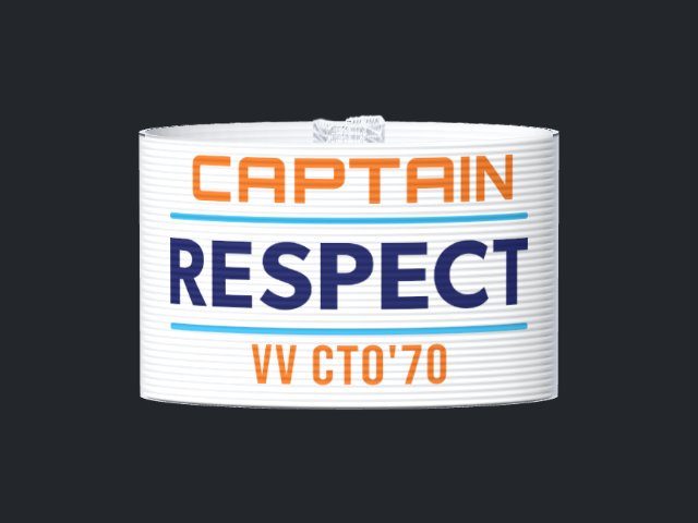 Captain's armband designed by a customer