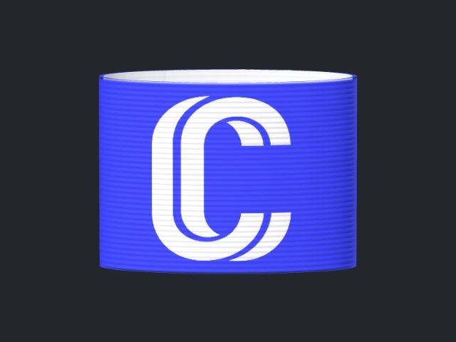 Captain's armband designed by a customer