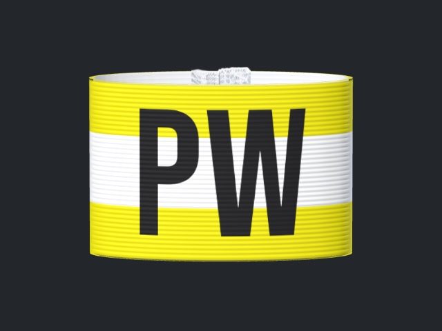 Captain's armband designed by a customer
