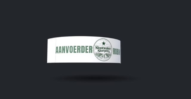 Captain's armband designed by a customer