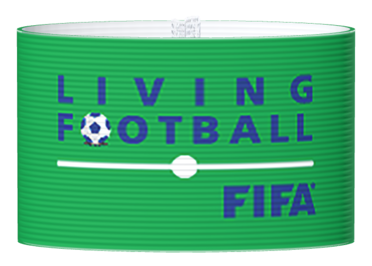 Kapteeninnauha Living Football vihreä