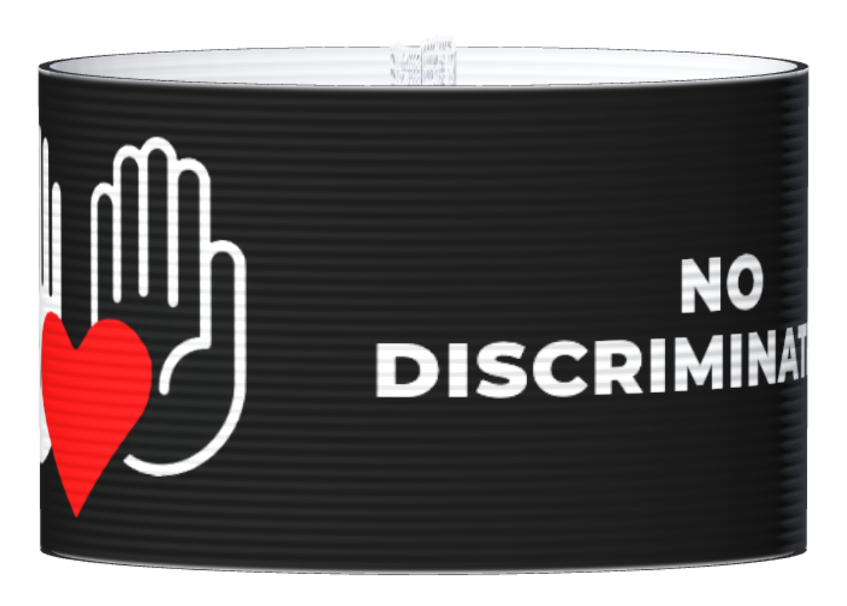 Kapteeninnauha No discrimination musta