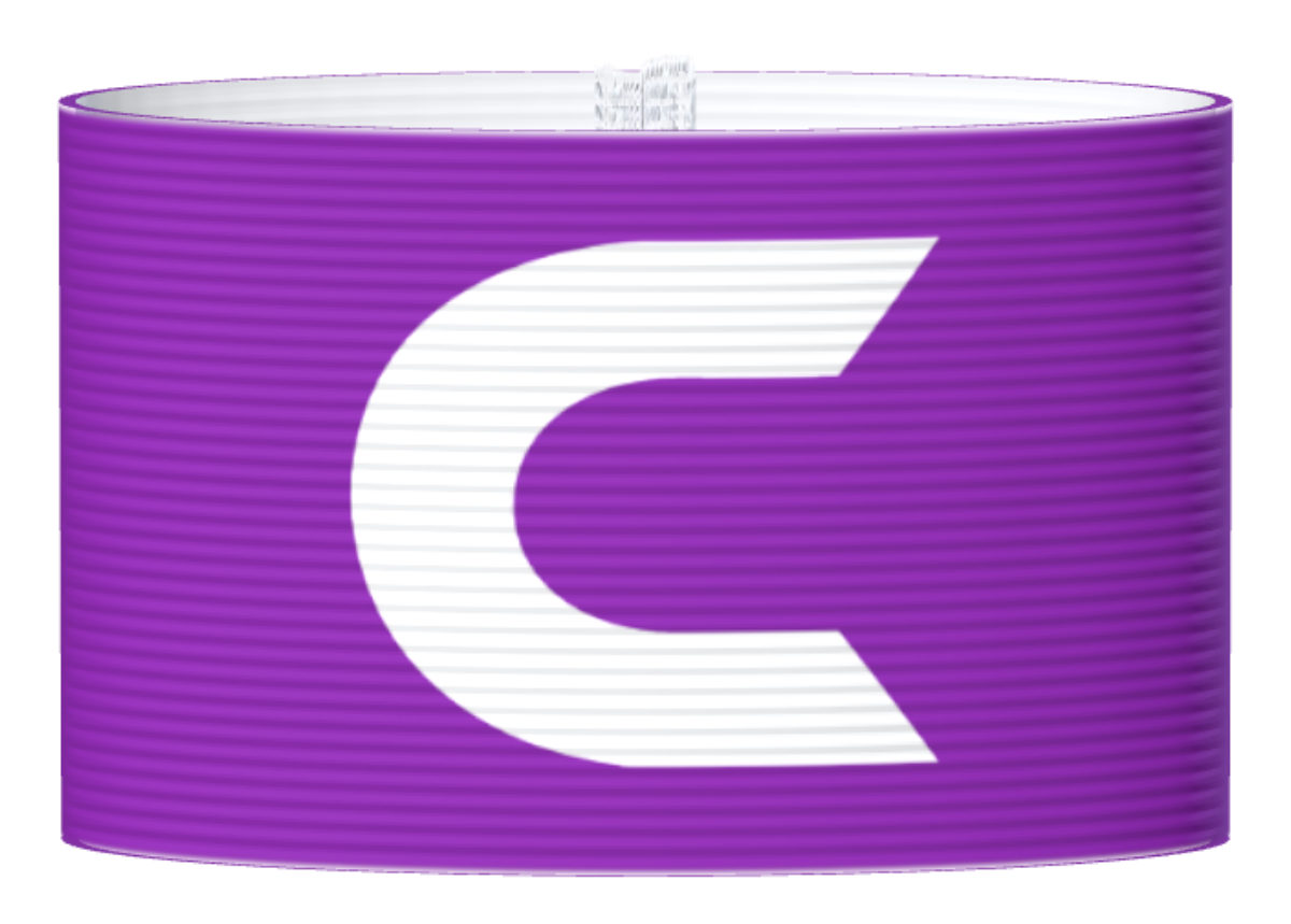 Kapteeninnauha Violetti C-kirjaimella