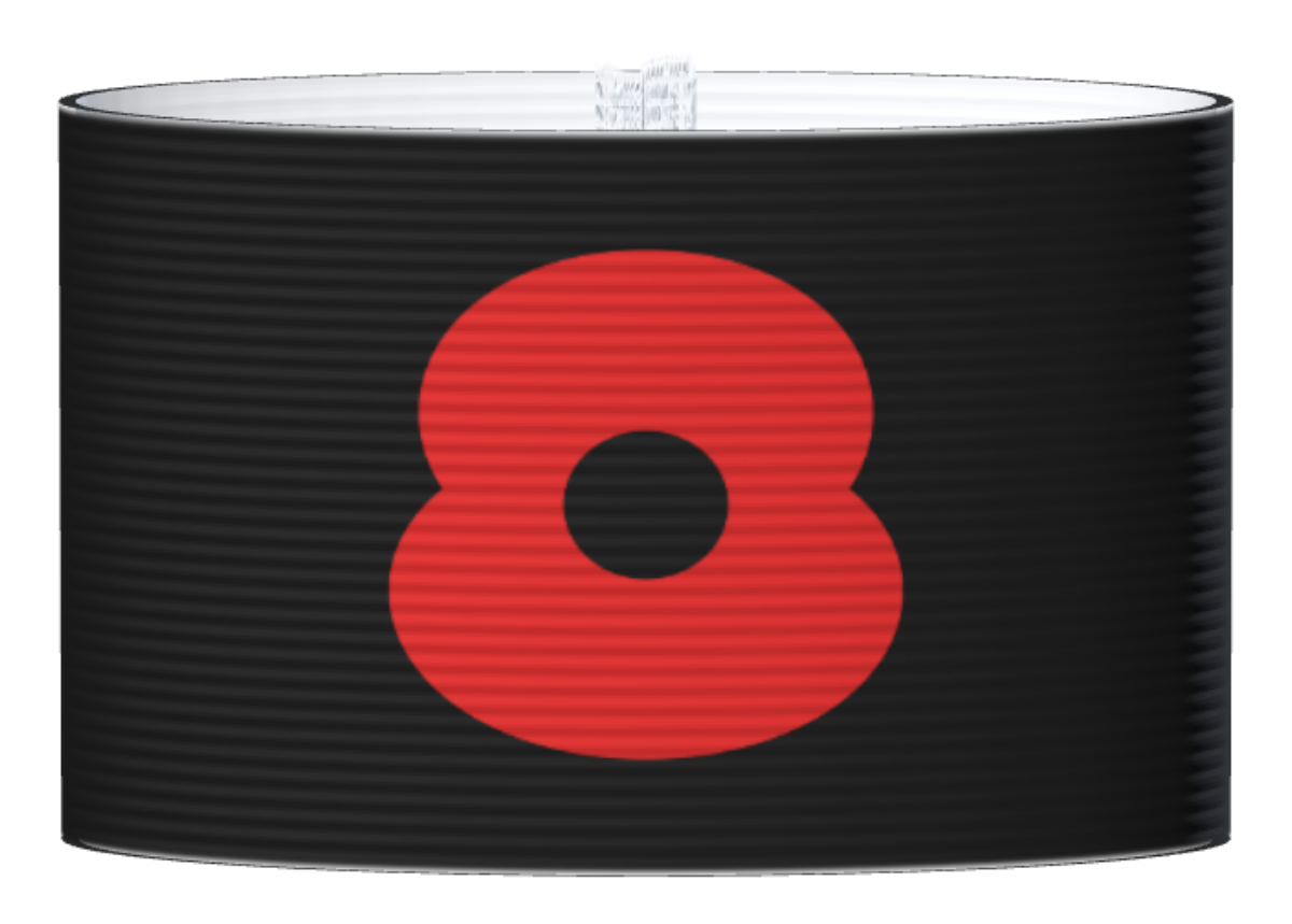 Kapteeninnauha Poppies musta